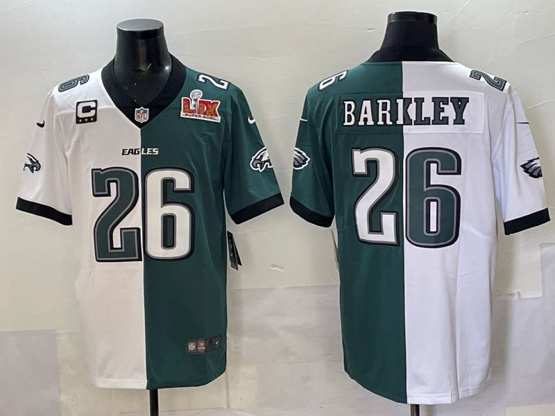Men Philadelphia Eagles 26 Barkley green white Nike Limited NFL 2025 Jersey style 04